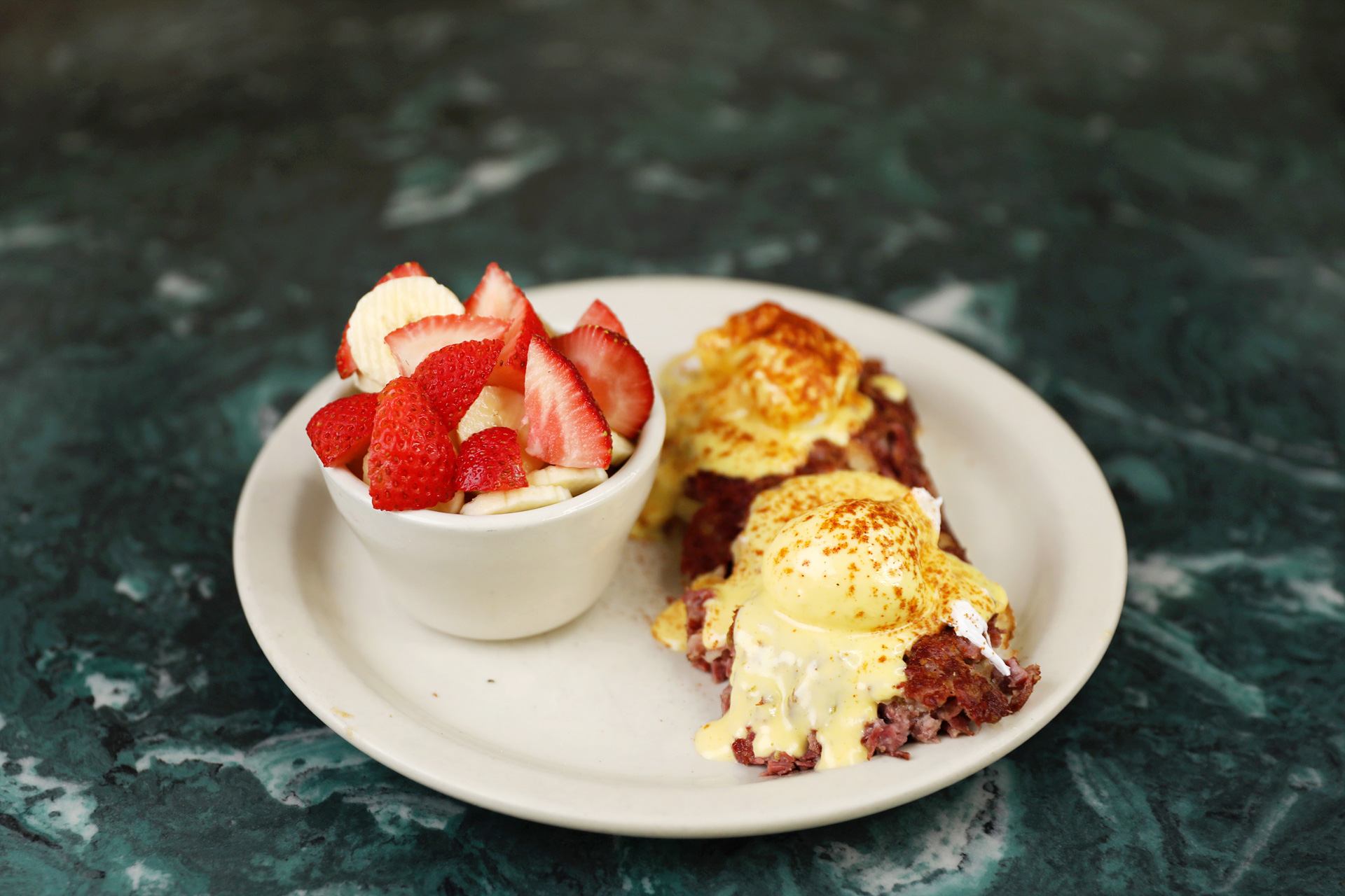 Corned Beef Hash Eggs Benedict